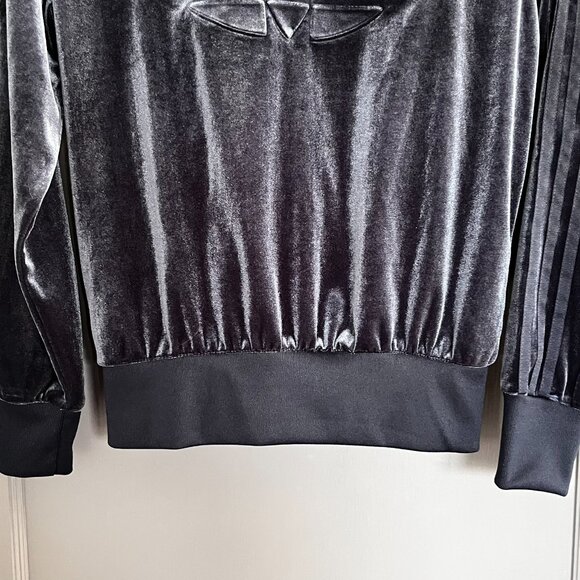 Adidas Originals Firebird Track Jacket Wms M Luxe Velvet Velour Ink Blue Trefoil - Picture 8 of 17